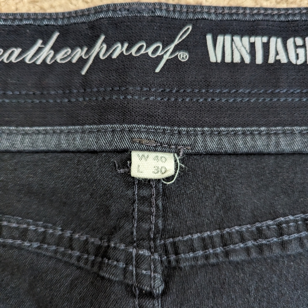 Men's dark gray denim weatherproof vintage brand